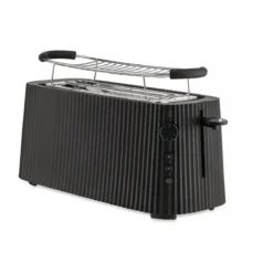 Alessi Doppelfach-Toaster 46x18x25 cm 1700 W Plissé schwarz