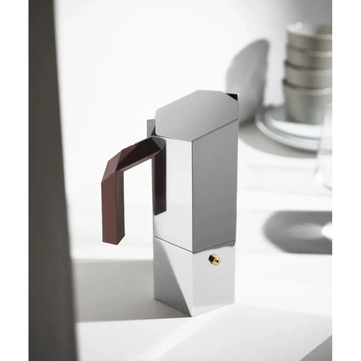Alessi Espressokocher 6 Tassen Menhir edelstahl