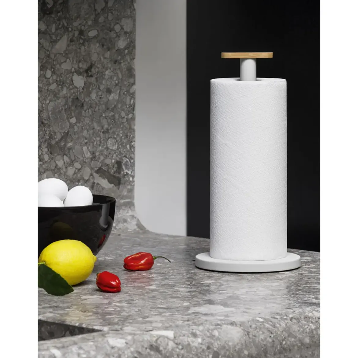 Alessi Küchenrollenhalter Mattina Warm Grey