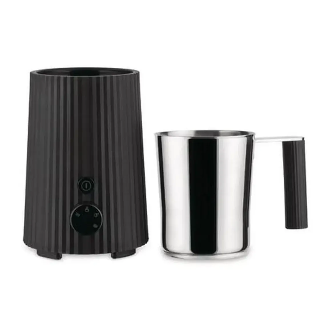Alessi Milchaufschäumer 0,35 l Plissé schwarz