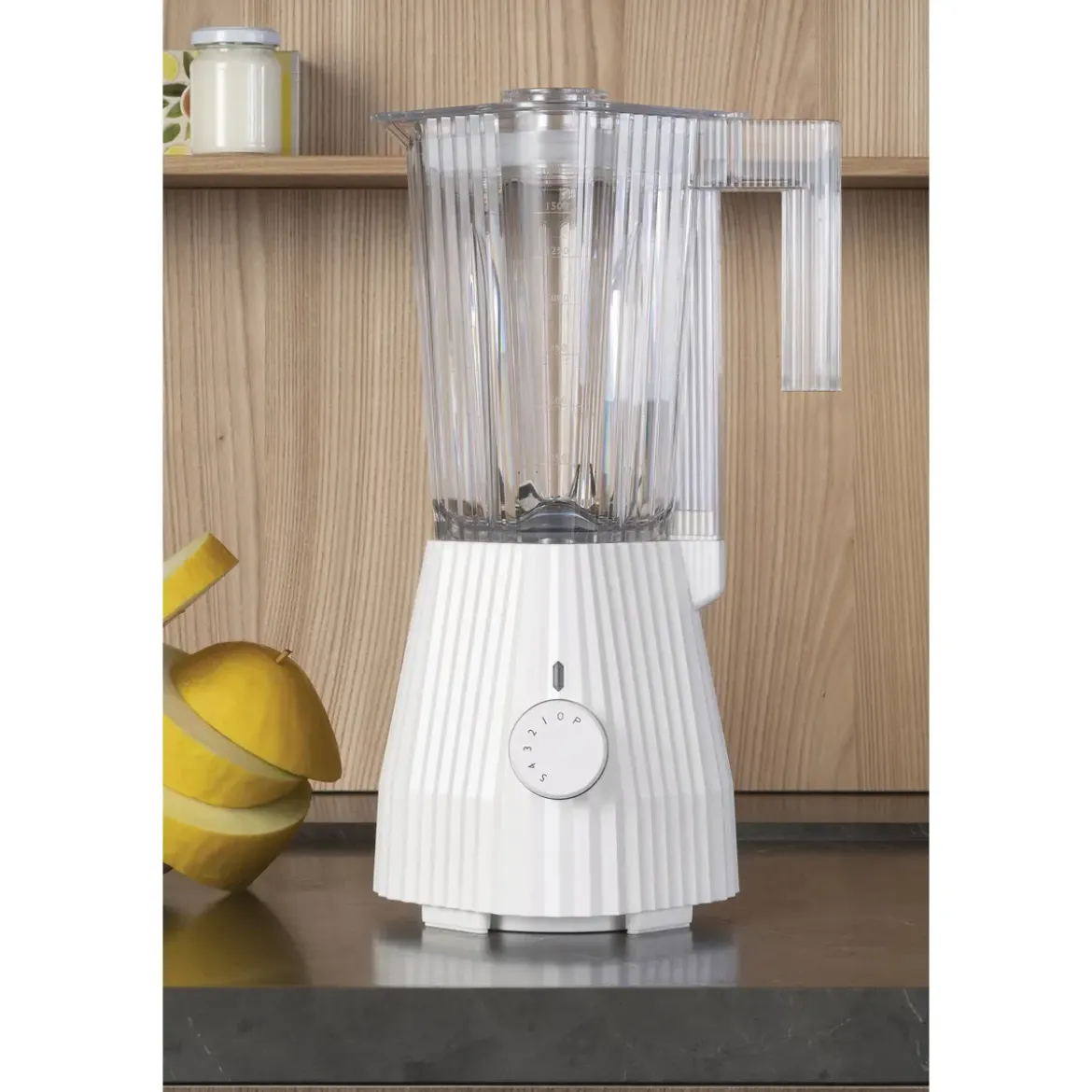 Alessi Mixer 1,5 l Plissé weiß
