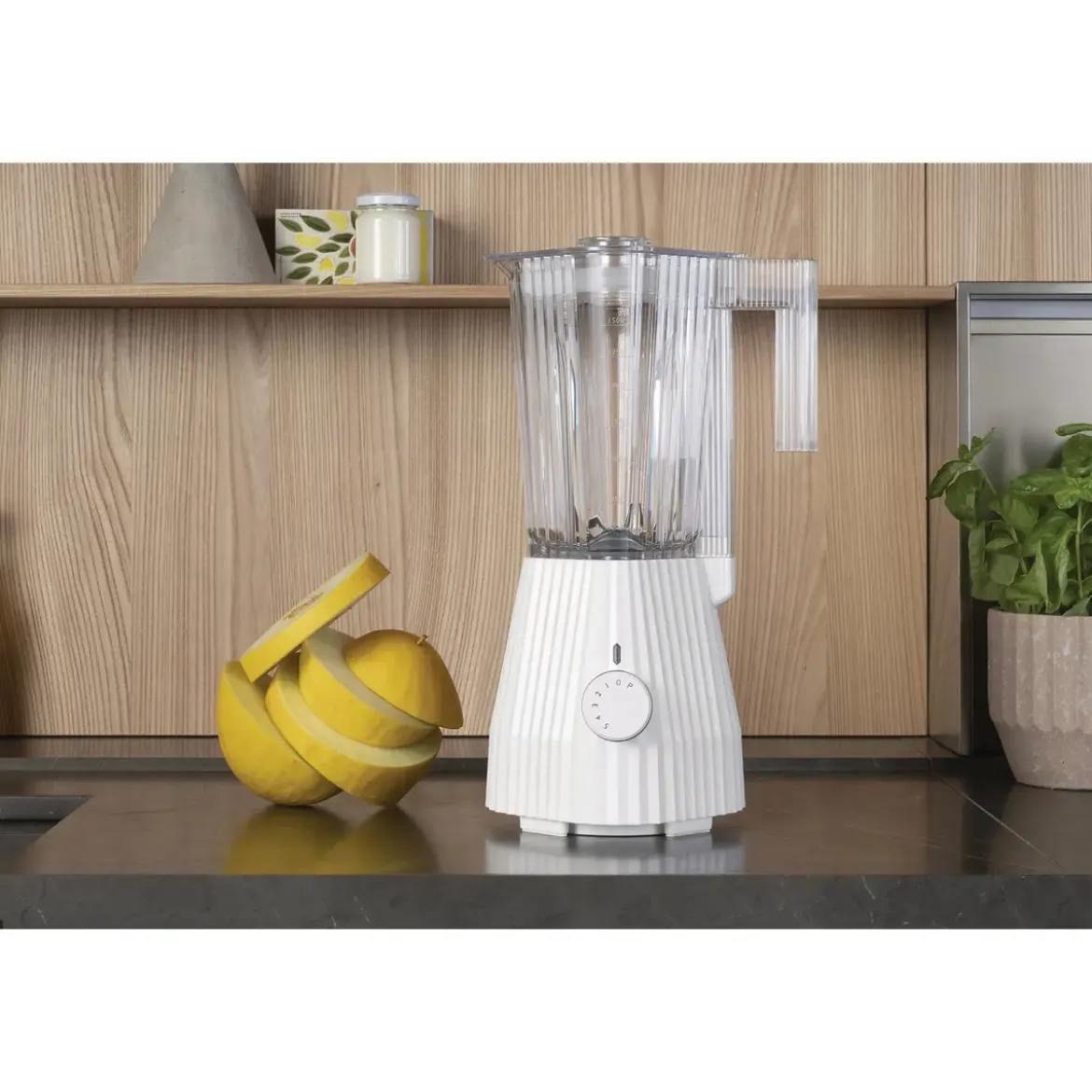 Alessi Mixer 1,5 l Plissé weiß