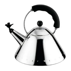 Alessi Wasserkessel m.Vogelflöte Michael Graves Black Edition