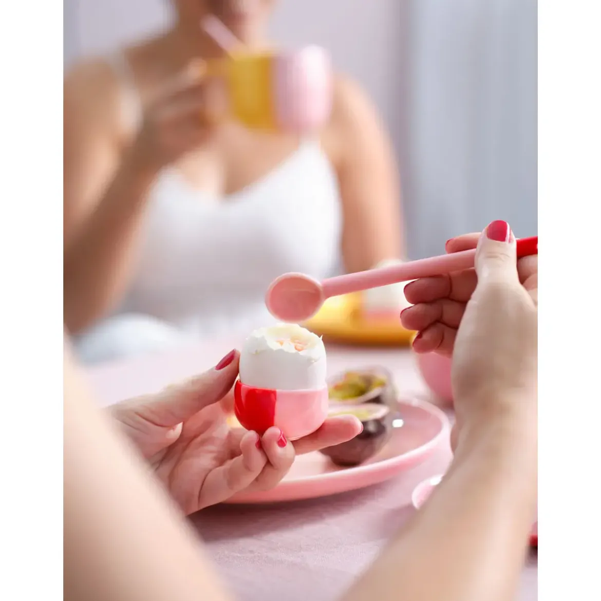 ASA Eierbecher 2er-Set Joy Strawberry Smoothie