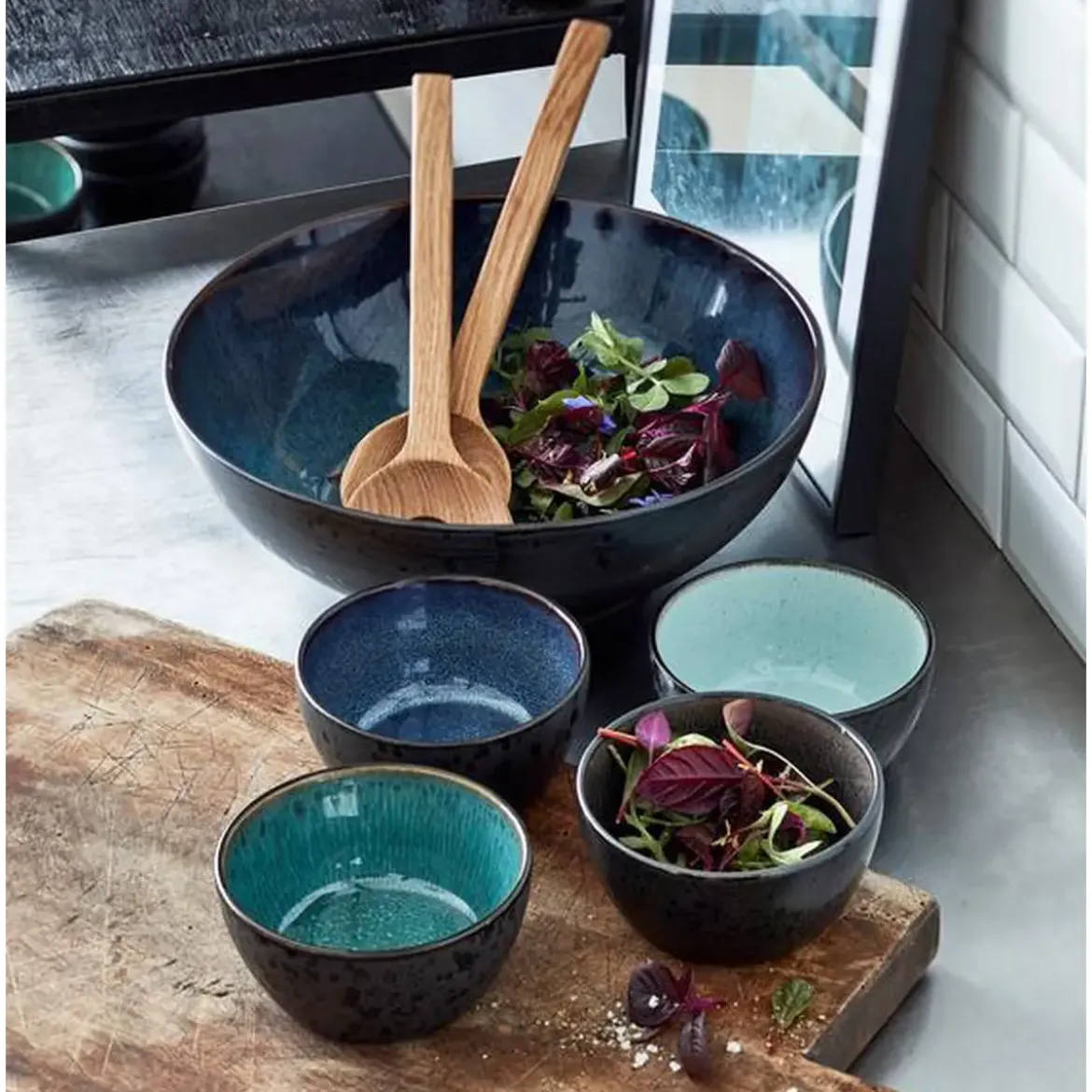Bitz Salat bowl 30cm black/darkblue