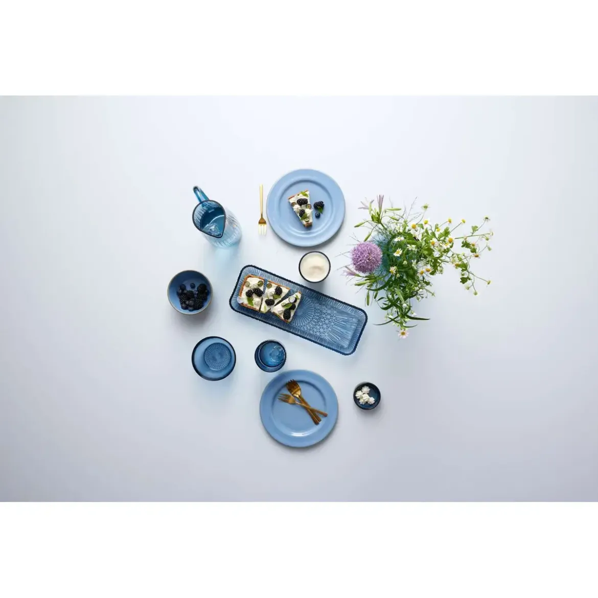 Bitz Servierplatte 38x14 cm Kusintha blau