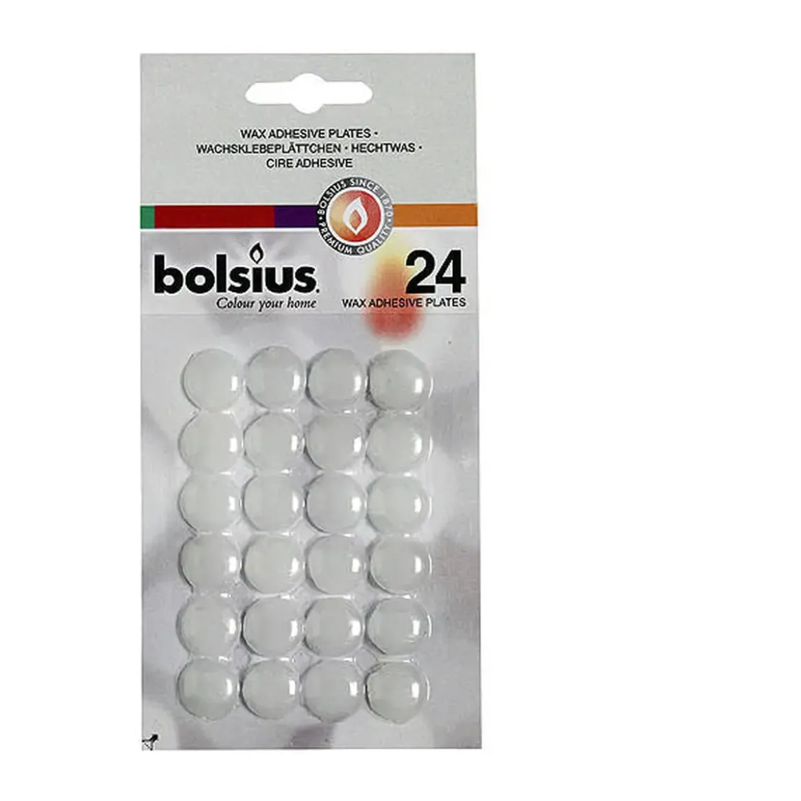 Bolsius Wachsklebeplättchen 24er-Set klar