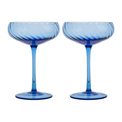 Byon Champagner-Schale 2er-Set Opacity blau