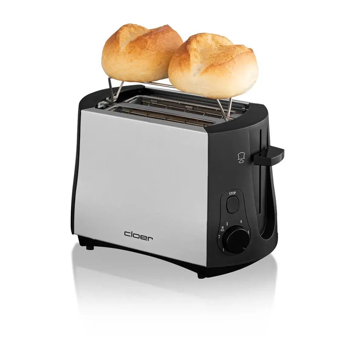 Cloer Toaster 825 W Cool Wall chrom/schwarz