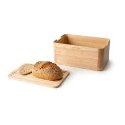 Continenta Brotkasten 36x23x16 cm Gummibaum