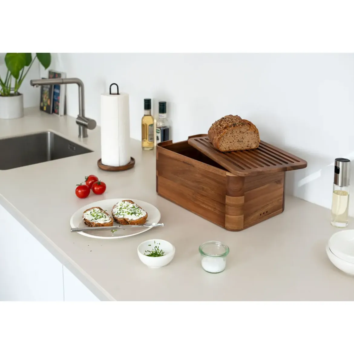 Continenta Küchenrollenhalter 32 cm Akazie