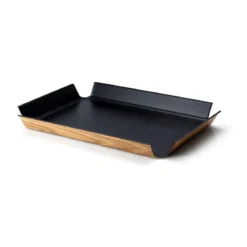 Continenta Tablett 45x34 cm schwarz metallic rutschfest