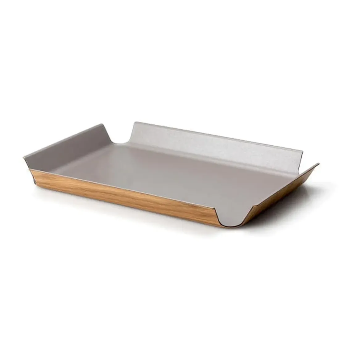 Continenta Tablett 45x34 cm taupe metallic rutschfest