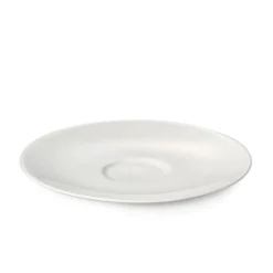Dibbern Café au Lait Untertasse Fine Bone China Coupe weiß