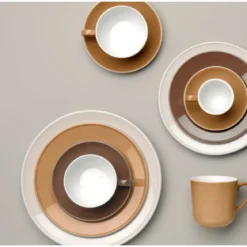 Dibbern Cappuccino-Untertasse 16 cm Solid Color Chocolate
