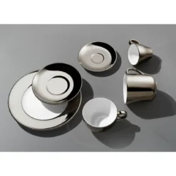 Dibbern Kaffee-Untertasse 14 cm Solid Color Platin