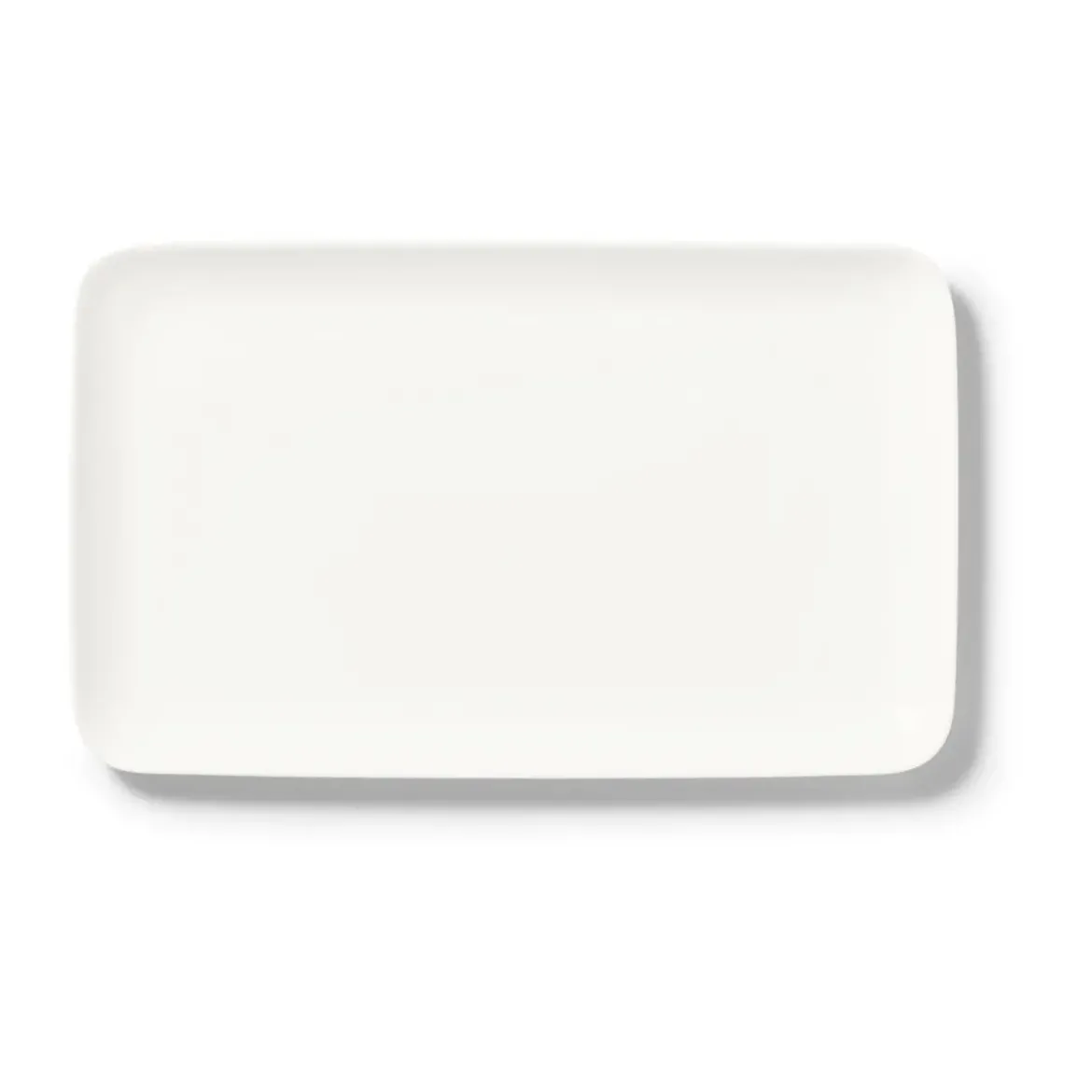 Dibbern Platte eckig 25 cm Fine Bone China Pure weiß