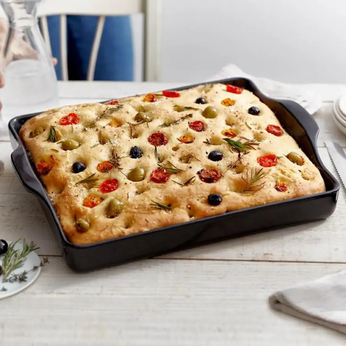 Emile Henry Focaccia Brotbackform 40x31 cm Fusain