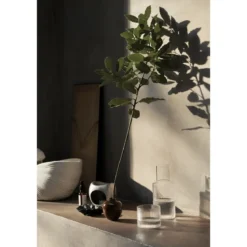 ferm LIVING Glas 4er-Set Ripple klar