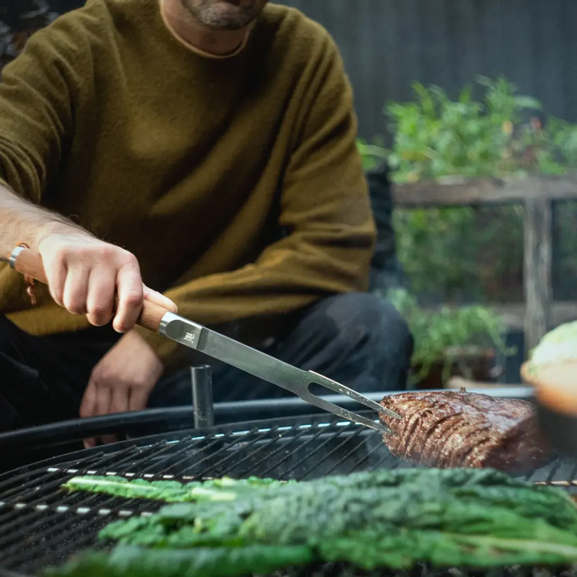 Fiskars Grill Chef Grillgabel 44 cm Norden Edelstahl