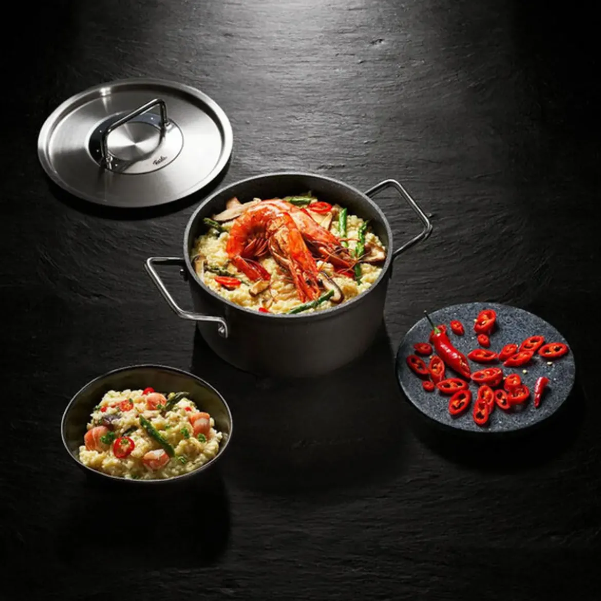 Fissler Topf-Set 3-tlg. Adamant schwarz