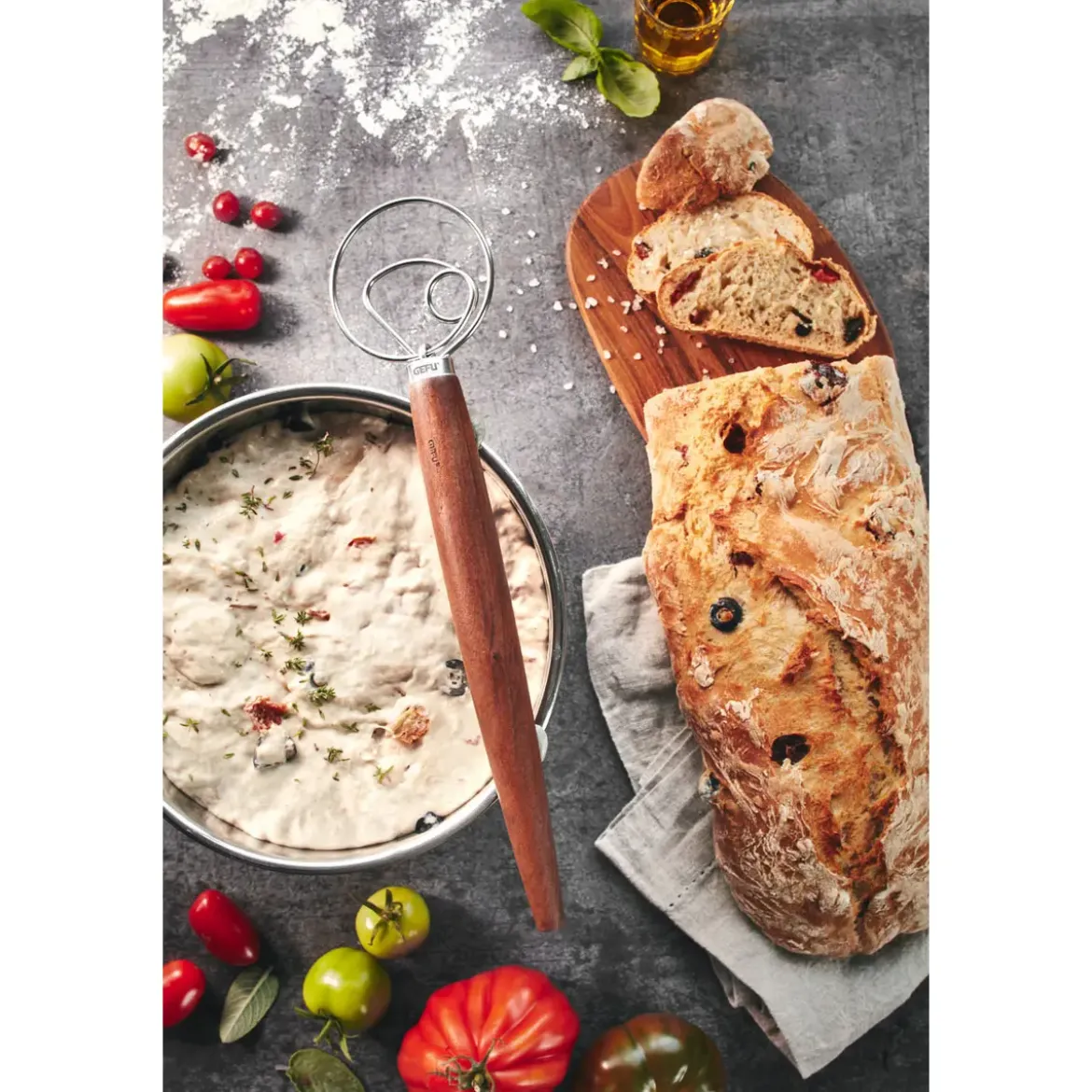 Gefu Dänischer Schneebesen Nedo 32 cm Walnuss