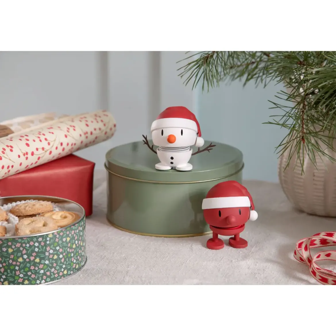 Hoptimist Santa Bumble S 7 cm Soft Red