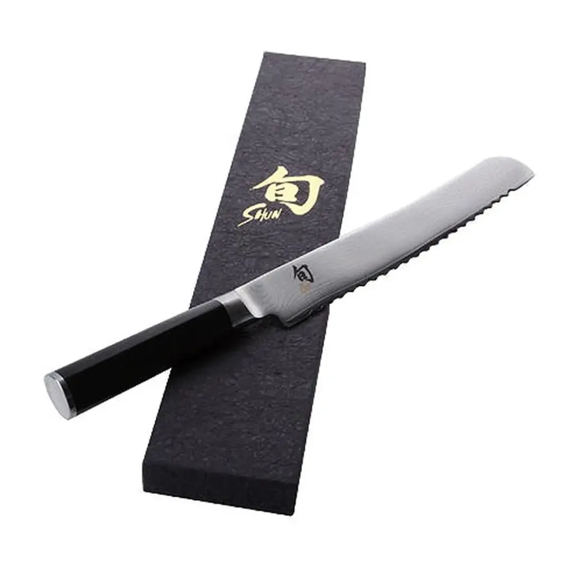 Kai Brotmesser Shun Griff Holz schwarz 22,5 cm