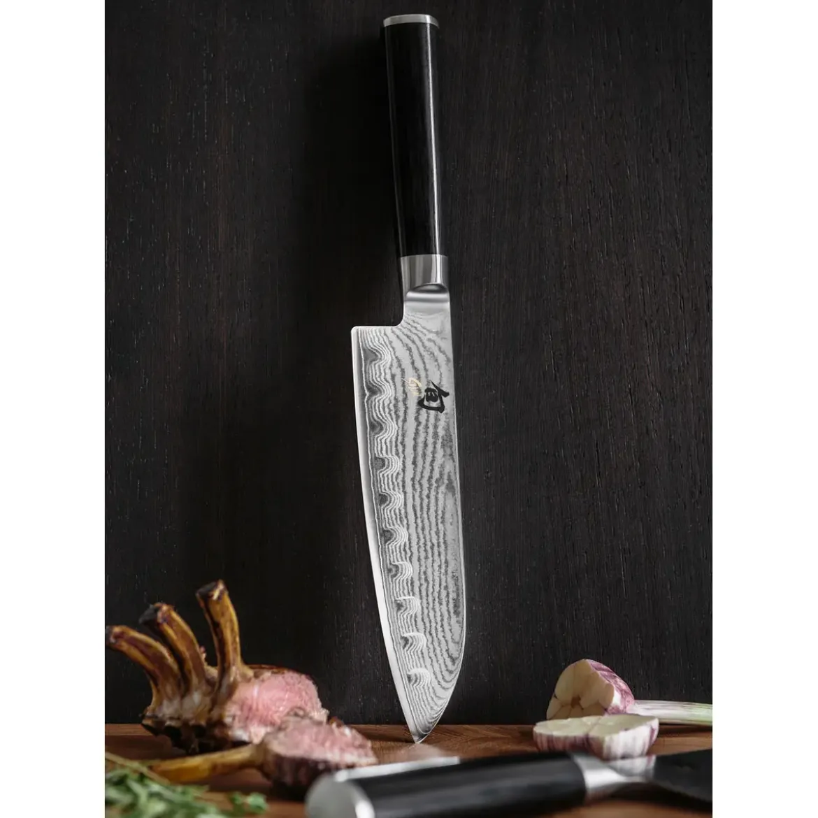 Kai Santokumesser Shun mit Kullenschliff 18 cm