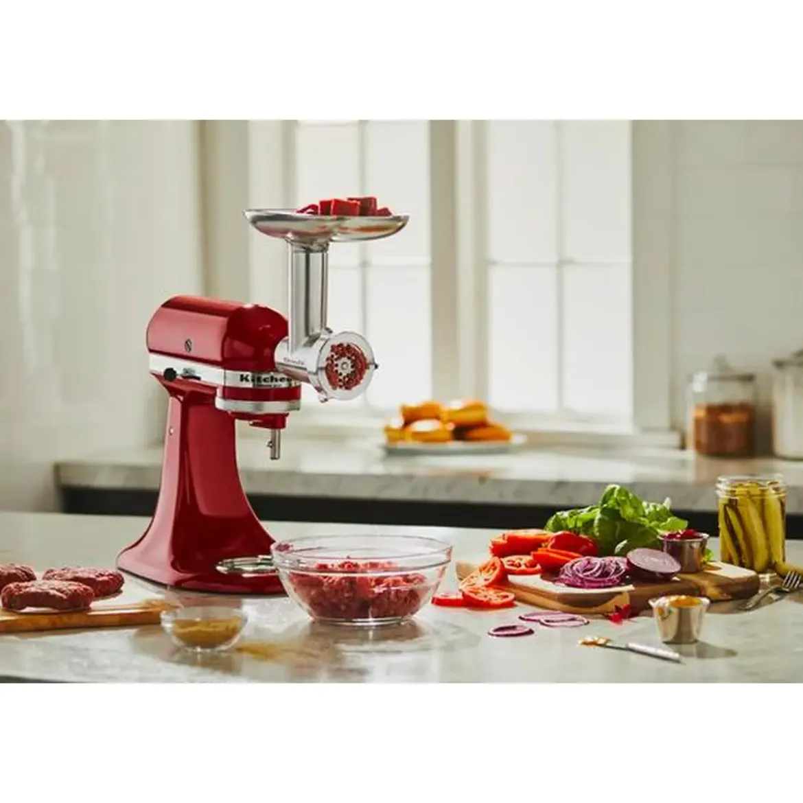 KitchenAid Fleischwolf Ganzmetall zu Küchenmaschine