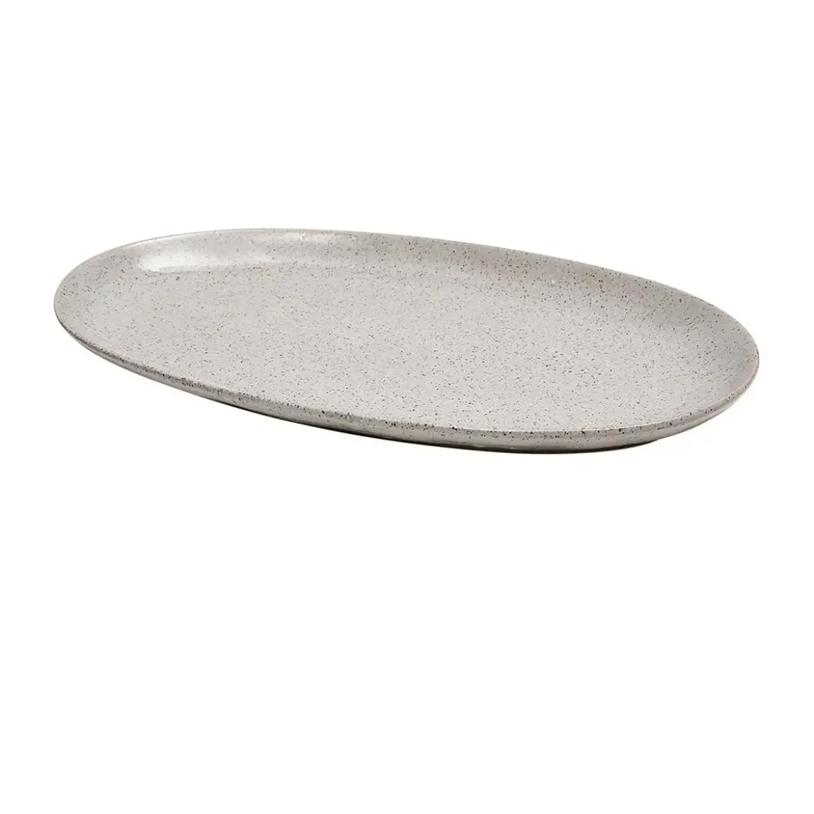 Ladelle Servierplatte oval 41x25 cm Artisan hellgrau