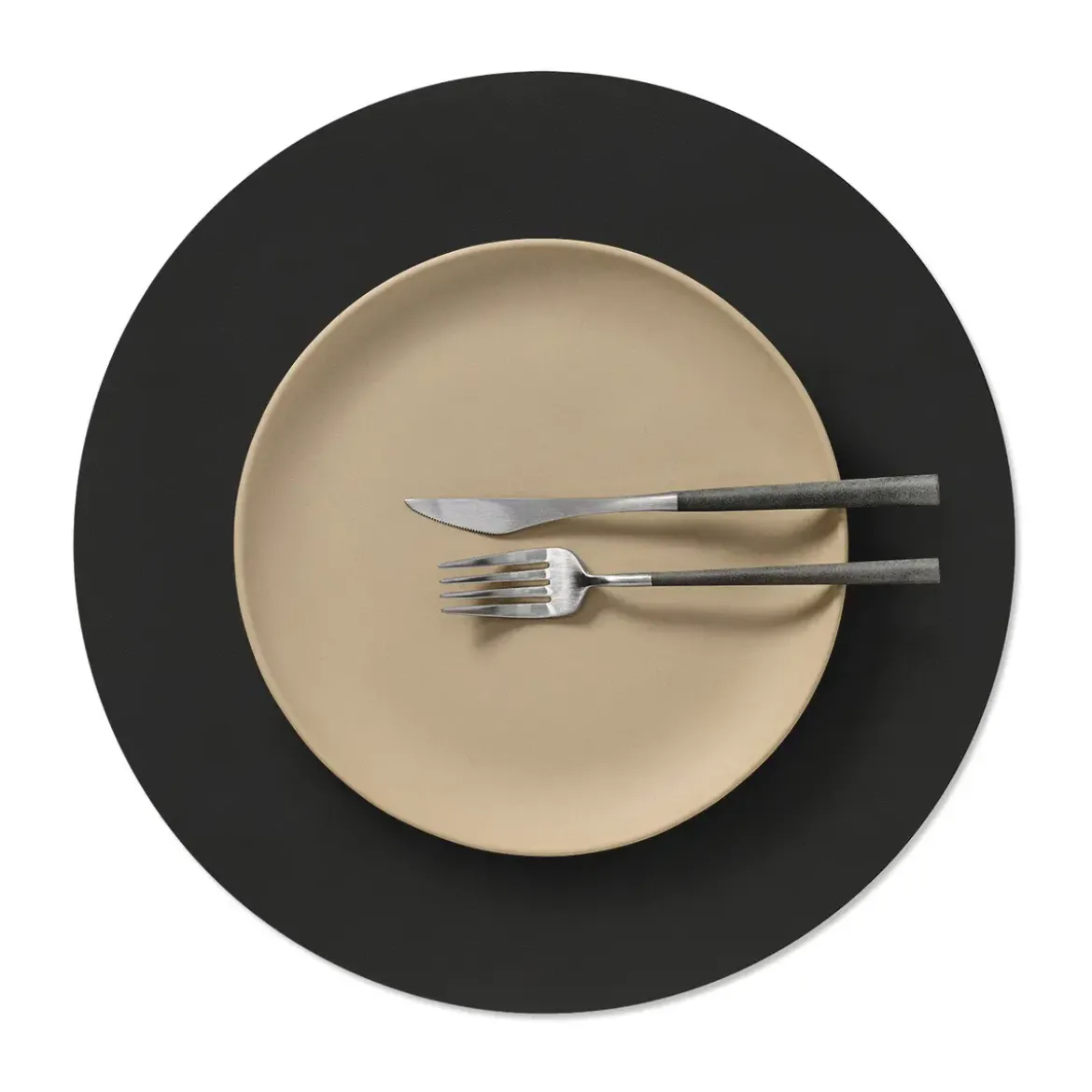 LINDDNA Tischset L 38 cm Circle Nupo black inck