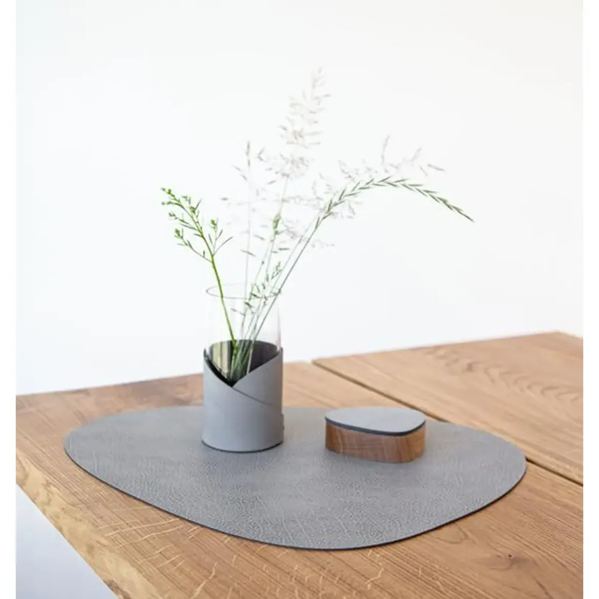 LINDDNA Tischset L 37x44 cm Curve Hippo grey