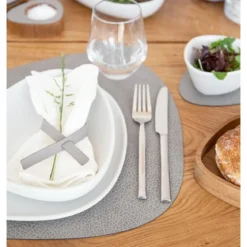 LINDDNA Tischset L 37x44 cm Curve Hippo grey