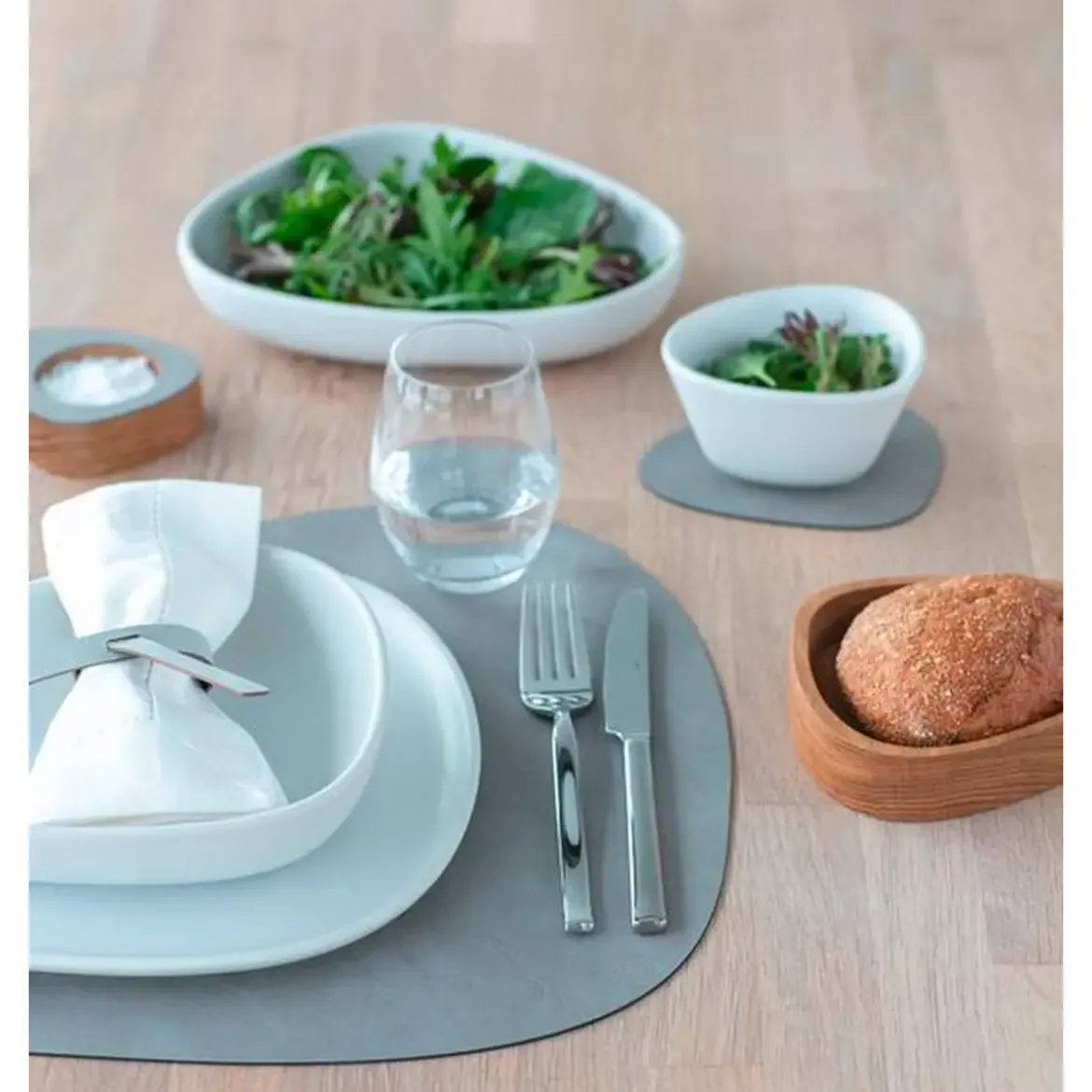 LINDDNA Tischset L 37x44 cm Curve Nupo light grey