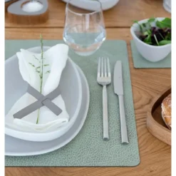 LINDDNA Tischset L 35x45 cm Square Hippo olive green