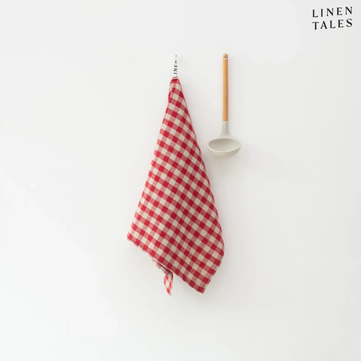 Linen Tales Leinen-Geschirrtuch 45x65 cm Red Gingham