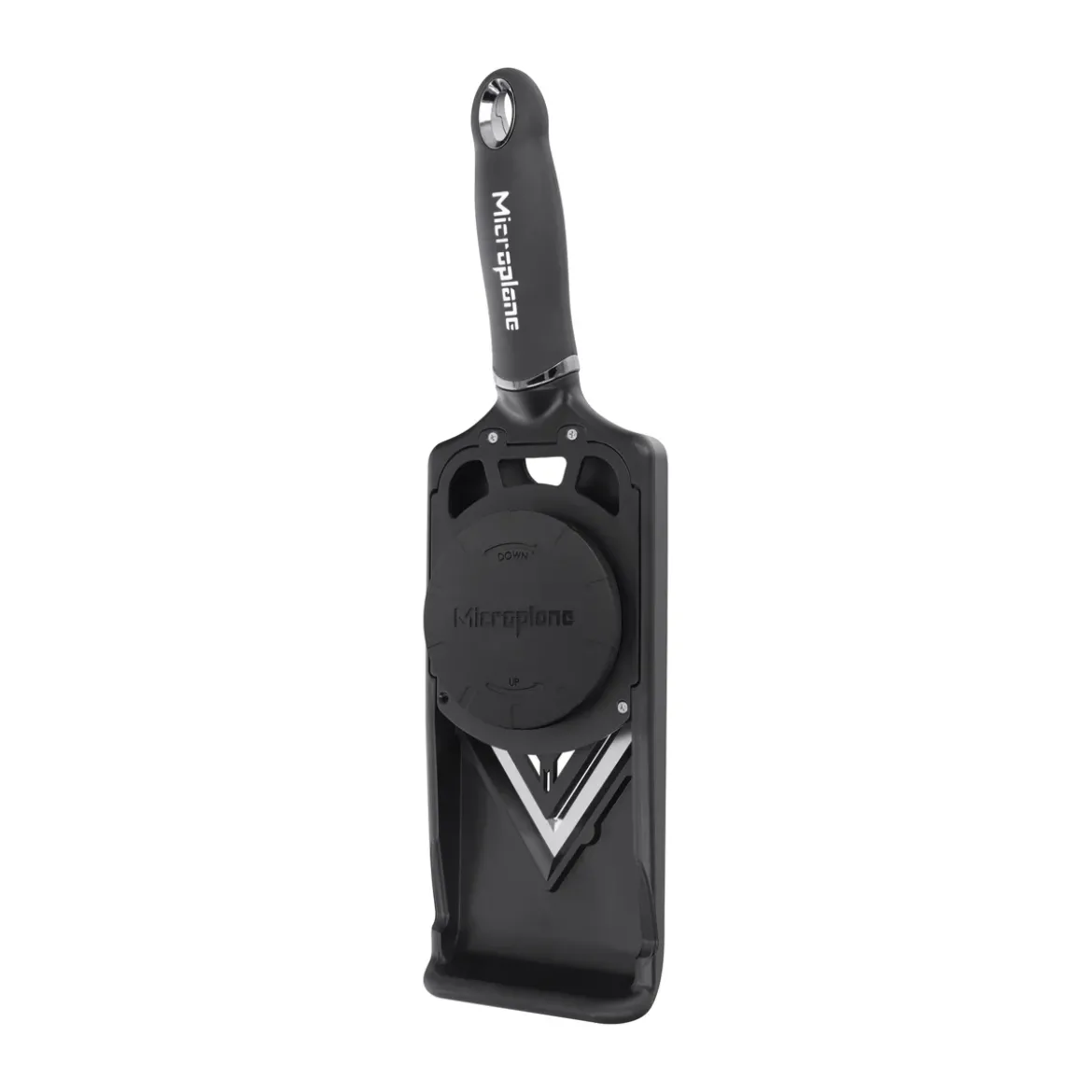 Microplane V-Hobel mit Julienneklingen-Einsatz 36 cm Speciality schwarz