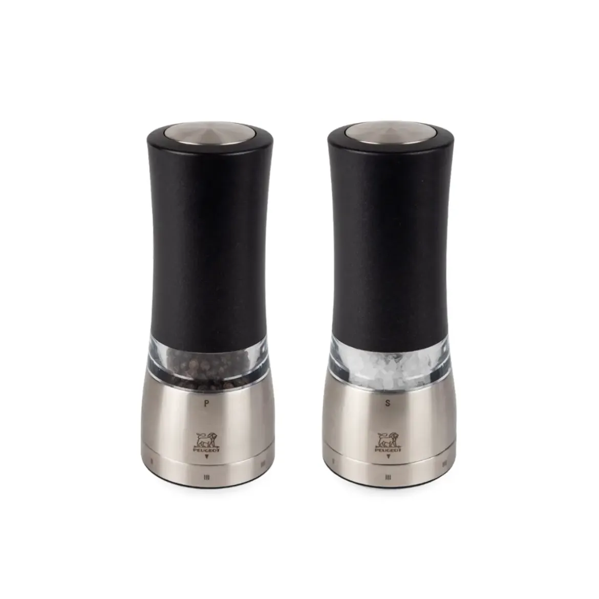 Peugeot Pfeffer- und Salzmühle 16 cm Daman Elektrisch Duo u‘Select schwarz