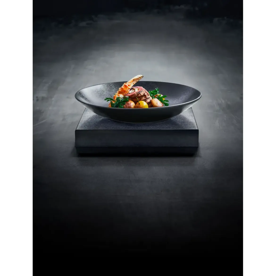 RAK Teller tief coup 26 cm Fusion Karbon schwarz