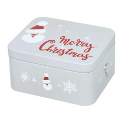 RBV Birkmann Gebäckdose S 12x10x6 cm Merry Christmas grau