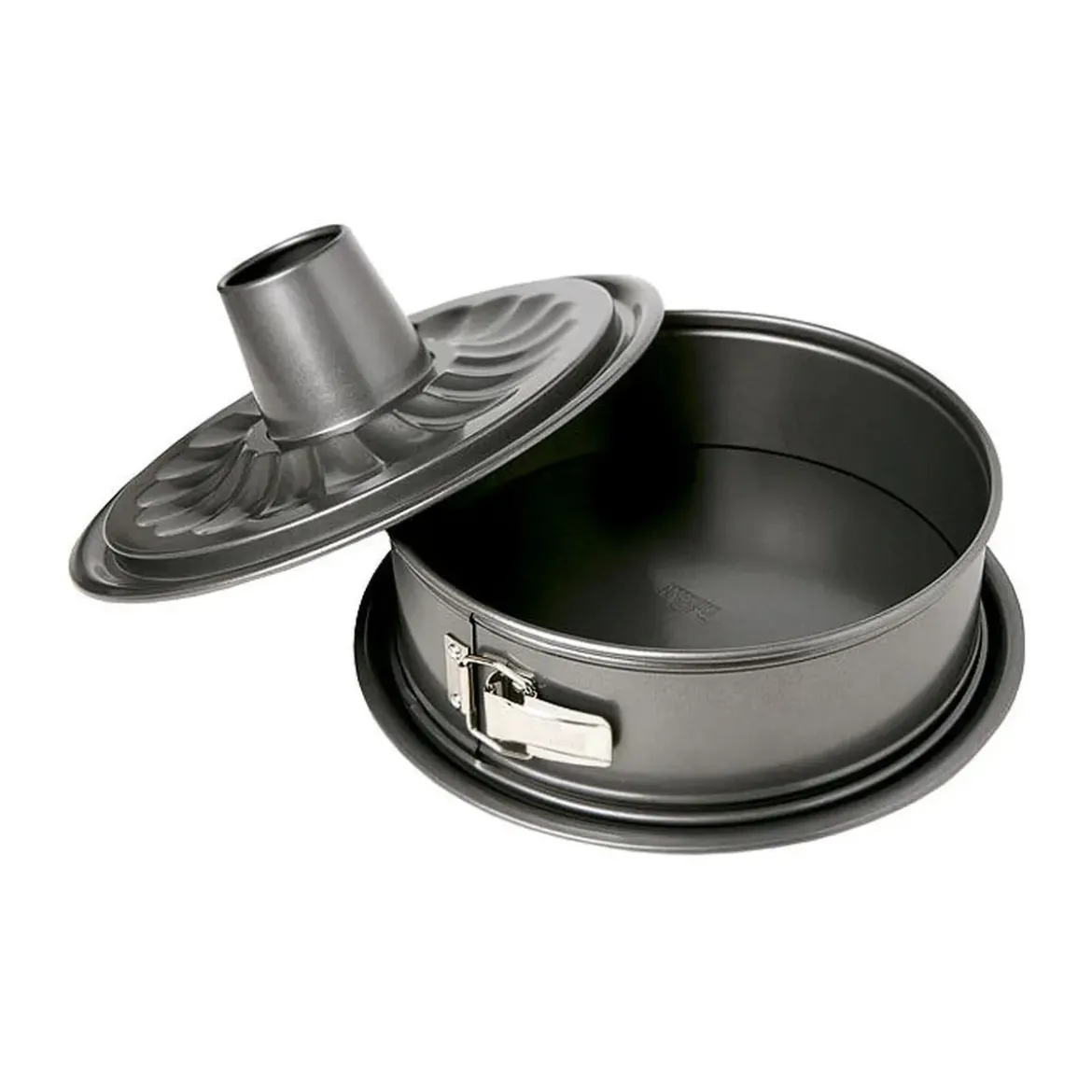 RBV Birkmann Springform mit zwei Böden 28 cm Easy Baking grau