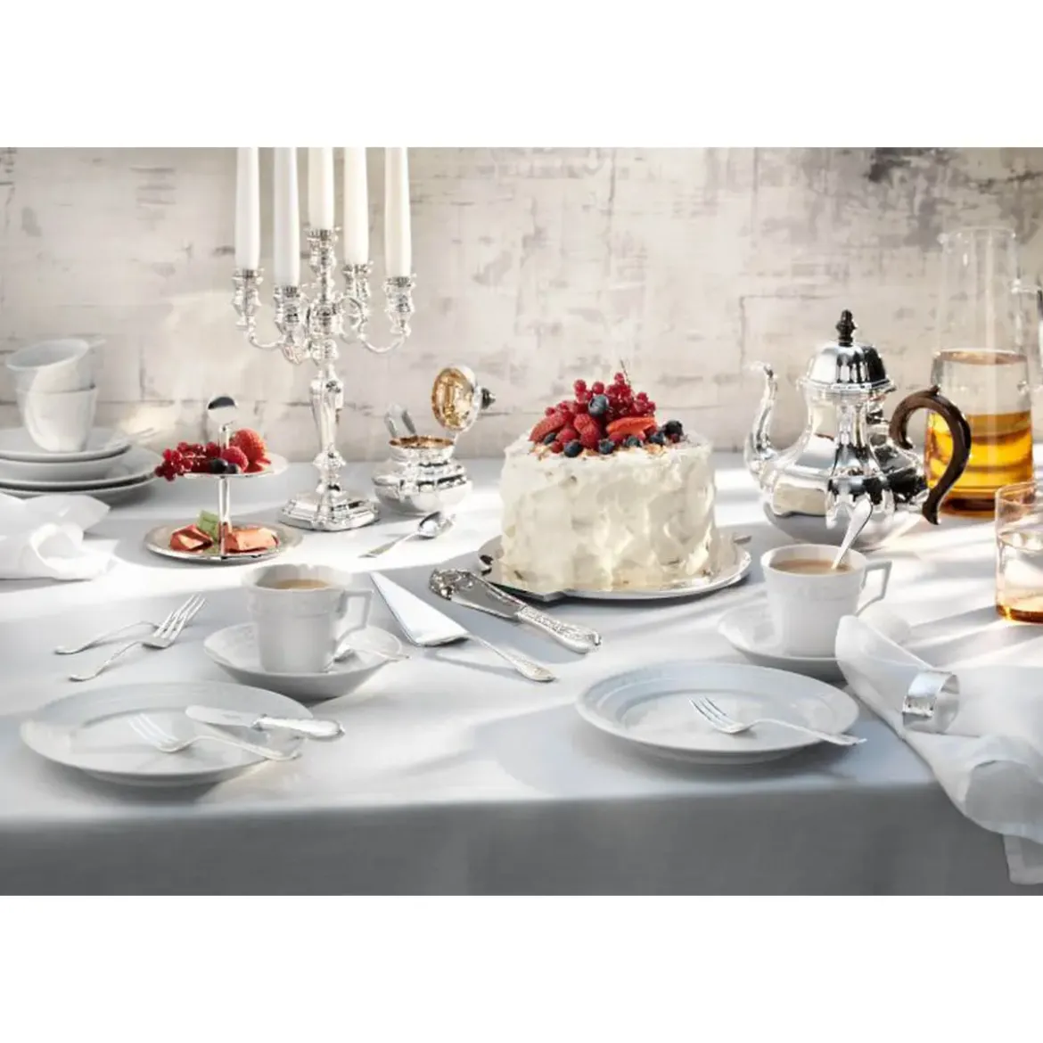 Robbe & Berking Dessertgabel 18 cm Martelé 150 g versilbert