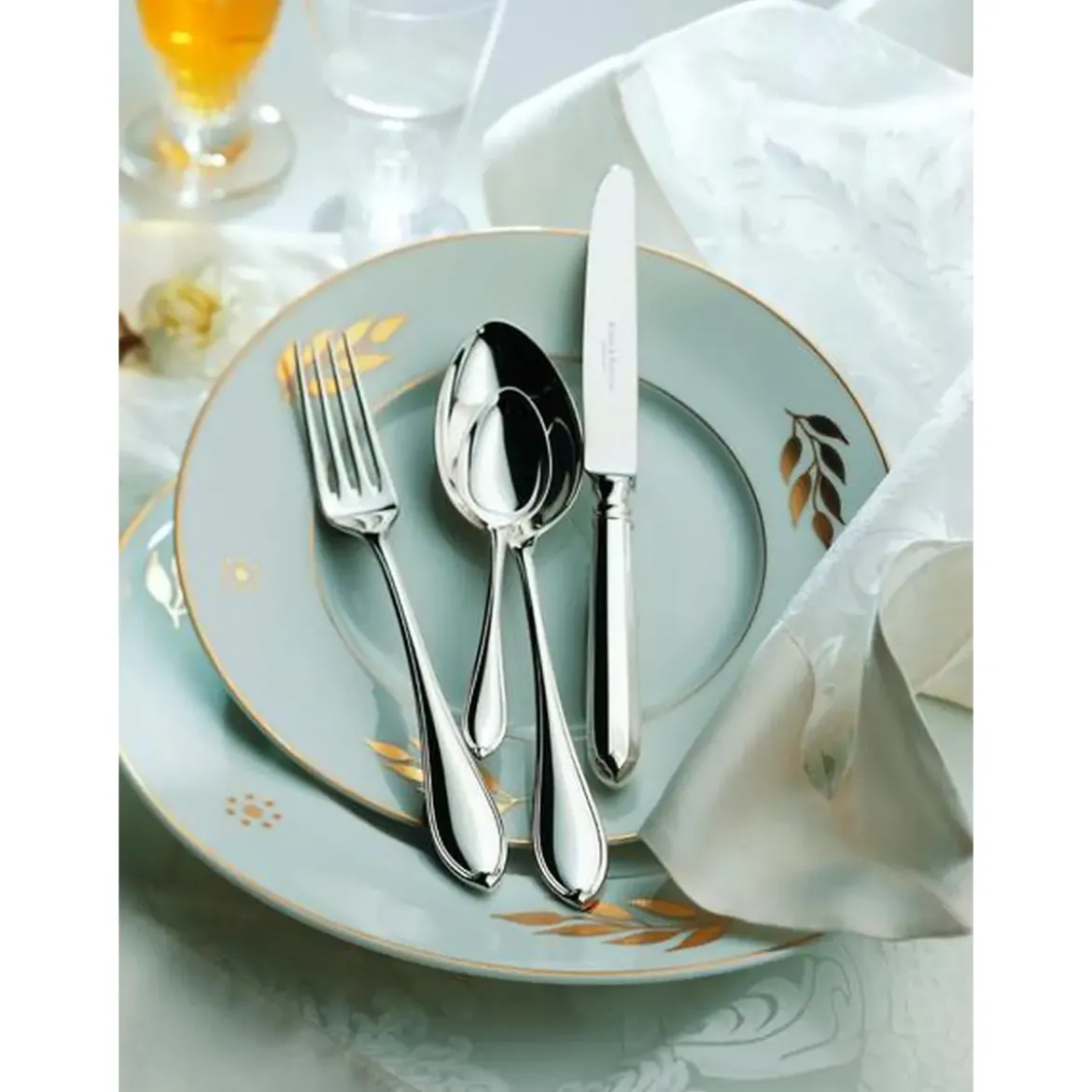 Robbe & Berking Dessertlöffel Navette 150 g versilbert