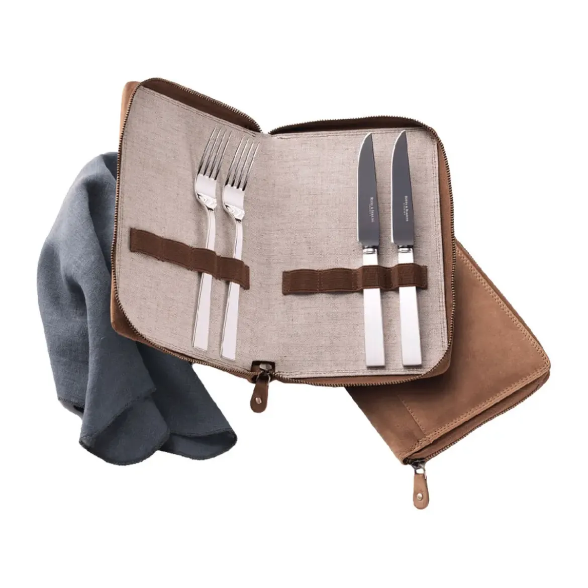 Robbe & Berking Grill-Set Frozen Black 7-tlg. Riva 150 g versilbert