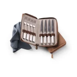 Robbe & Berking Grillset 8-tlg Frozen Black Alt Spaten 150 g versilbert