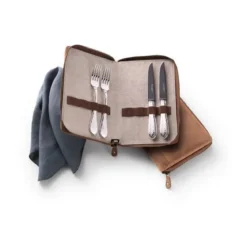 Robbe & Berking Grillset 4tlg. Frozen Black Martelé 925 Sterlingsilber
