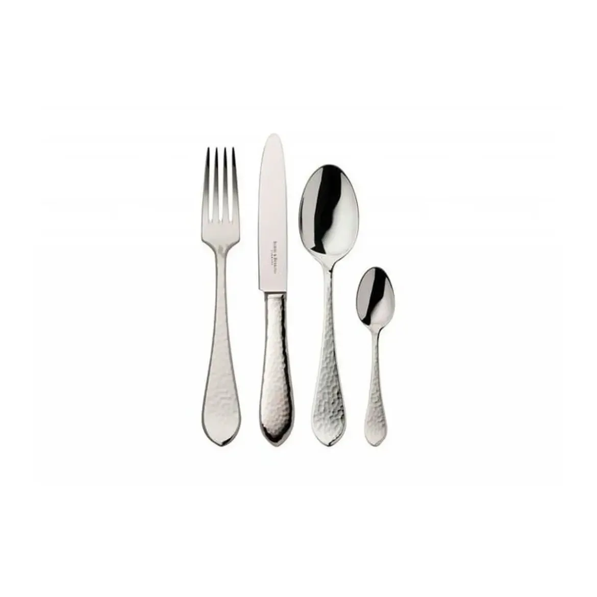 Robbe & Berking Menübesteck-Set 4-tlg. Martelé 150 g versilbert
