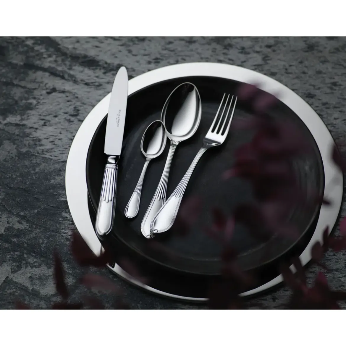 Robbe & Berking Menümesser 24 cm Belvedere 150 g versilbert