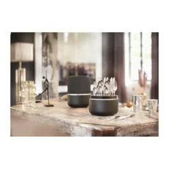 Robbe & Berking The Box - Belvedere 925 Sterlingsilber inkl. 24-tlg Besteckset Frozen Black